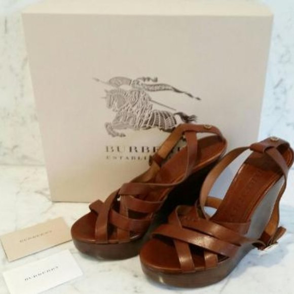 Burberry Delamer Platform Sandals - Picture 1 of 13